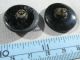 Mixed Of Large Antique Victorian Jet Black Glass Mourning Buttons Lacy Bird Buttons photo 10