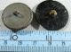 Mixed Of Large Antique Victorian Jet Black Glass Mourning Buttons Lacy Bird Buttons photo 2