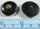 Mixed Of Large Antique Victorian Jet Black Glass Mourning Buttons Lacy Bird Buttons photo 4