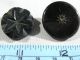 Mixed Of Large Antique Victorian Jet Black Glass Mourning Buttons Lacy Bird Buttons photo 5