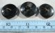Mixed Of Large Antique Victorian Jet Black Glass Mourning Buttons Lacy Bird Buttons photo 8