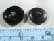 Mixed Of 10 Large Antique Victorian Jet Black Glass Mourning Buttons Lacy Buttons photo 3