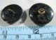 Mixed Of 10 Large Antique Victorian Jet Black Glass Mourning Buttons Lacy Buttons photo 5
