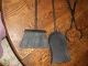Antique Hammered Cast Iron Black Metal Fire Place Hearth Tool Set 3pc Stand Hearth Ware photo 8