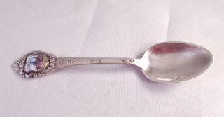 Sterling Silver Mexico Codan Souvenir Spoon With Enameled Cathedral photo