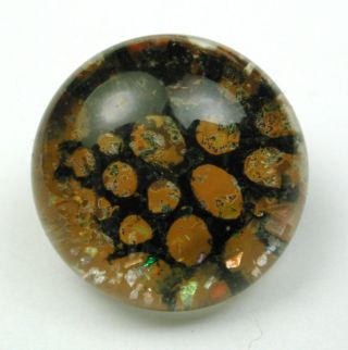 Antique Kaleidoscope Button Colorful Design 9/16 