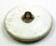 Antique Victorian Glass Button Ivory Color Embroidery Floral 1 & 1/16 