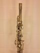 Antique Pedler Hoosier Silver Colored Clarinet In Case W/ Mouthpiece Elkhart In Wind photo 5