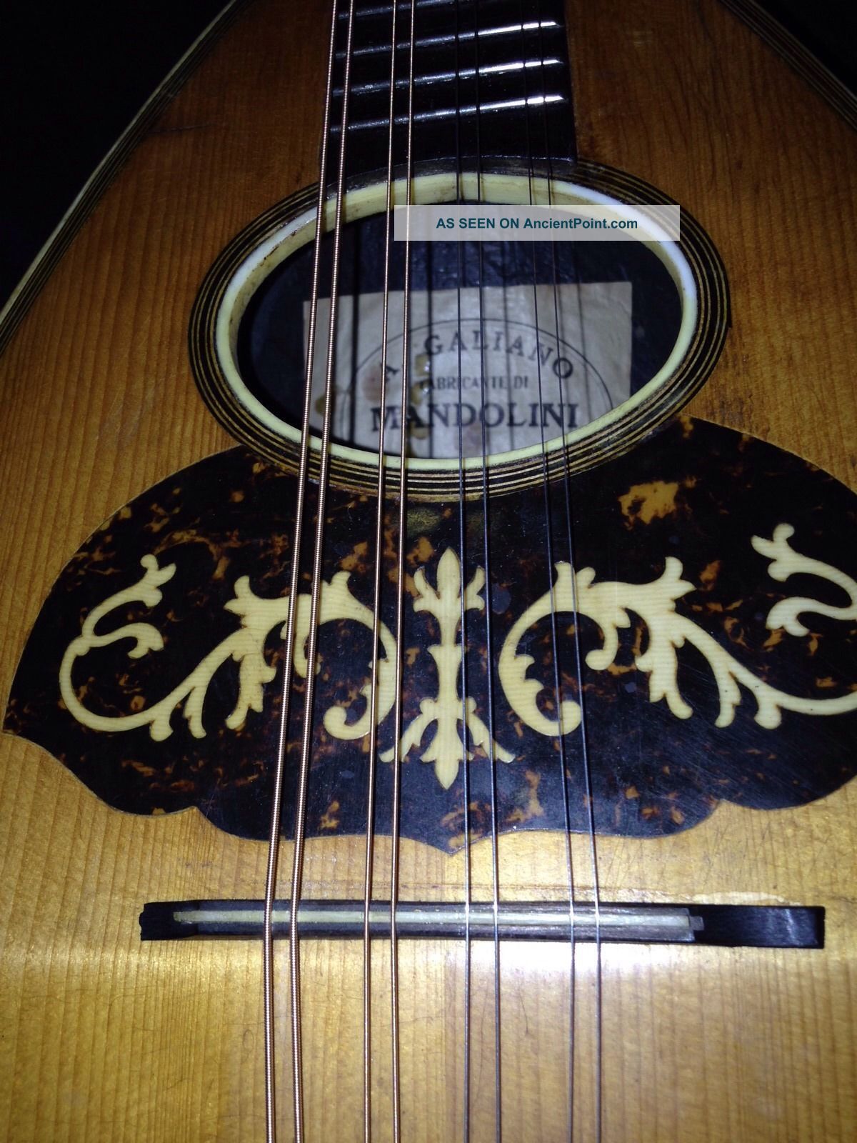 Antique Italian Mandolin Just Set Up In Excellent Playing Condition A Galiano String photo