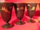 Vtg Antique Sake Set 6 Japanese Lacquer Saki Cups Goblets Makie Aizu Fuji Torii Glasses & Cups photo 2