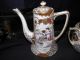 Antique Japanese Royal Satsuma Porcelain Enamel Teapot & Porcelain Enamel Sugar Teapots photo 2
