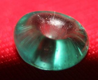 Unusual Mochica Pre Columbian Emerald Bead From Necklace photo
