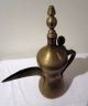 2 Antique Islamic Dallah Coffee Pot Ottoman Saudi Bedouin Ewer Coffee Brass Islamic photo 5