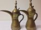 2 Antique Islamic Dallah Coffee Pot Ottoman Saudi Bedouin Ewer Coffee Brass Islamic photo 7