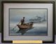Vintage Marshall Joyce Fisherman Fishing Boat Rockport Watercolor Painting Other photo 1