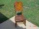 Rare Antique Victorian Tiger Oak Child S Or Doll Rocking Chair Early Rocker 1800-1899 photo 1