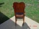 Rare Antique Victorian Tiger Oak Child S Or Doll Rocking Chair Early Rocker 1800-1899 photo 4