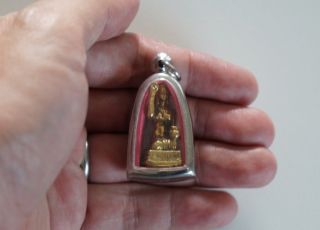 Asian Antiques Southeast Asia Amulet Vintage Collectable Lp Phra Buddha Lucky252 photo