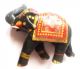 Old Vintage Hand Crafted Wooden Lacquer Painted Decorative Elephant Toy India photo 1