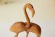 Rare Mid Century Flamingo Pair Sculpture Wood Crane Danish Eames Nelson 60s 50s Mid-Century Modernism photo 3