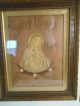 Antique Catholic Religious Sacred Heart Of Mary Frame Celluloid Sampler Holy Land photo 10