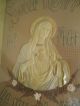 Antique Catholic Religious Sacred Heart Of Mary Frame Celluloid Sampler Holy Land photo 6