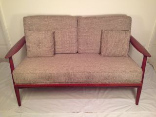 Danish Modern Loveseat,  Authentic 