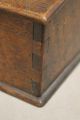 Antique 19thc,  Days Of The Week,  Sectioned Dovetailed Figured Oak Box Chest Bank Boxes photo 3