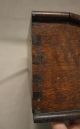 Antique 19thc,  Days Of The Week,  Sectioned Dovetailed Figured Oak Box Chest Bank Boxes photo 8