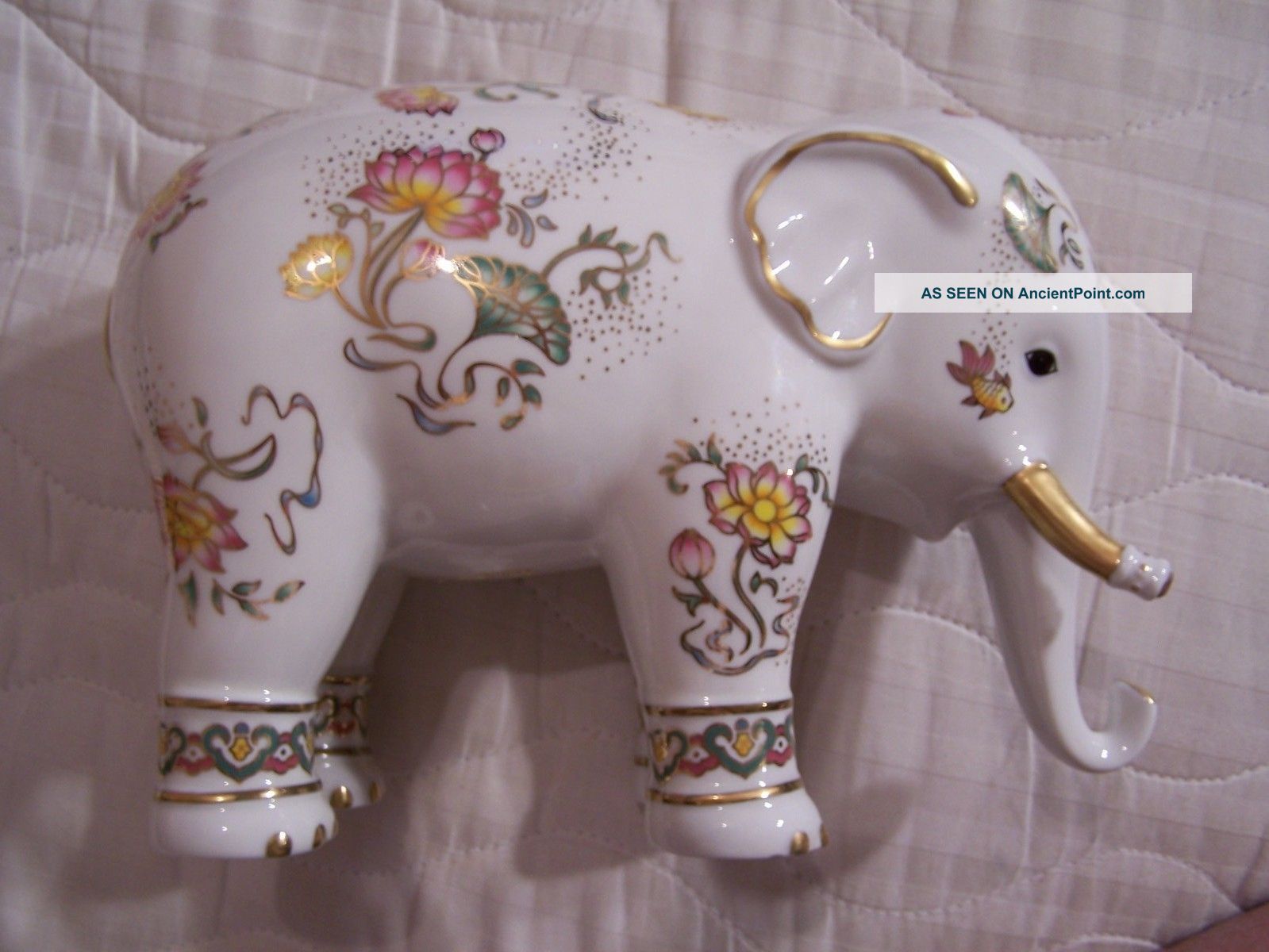 Rare Porcelain Franklin Mint Imperial Elephant Of Wisdom Japan 1989 Other photo