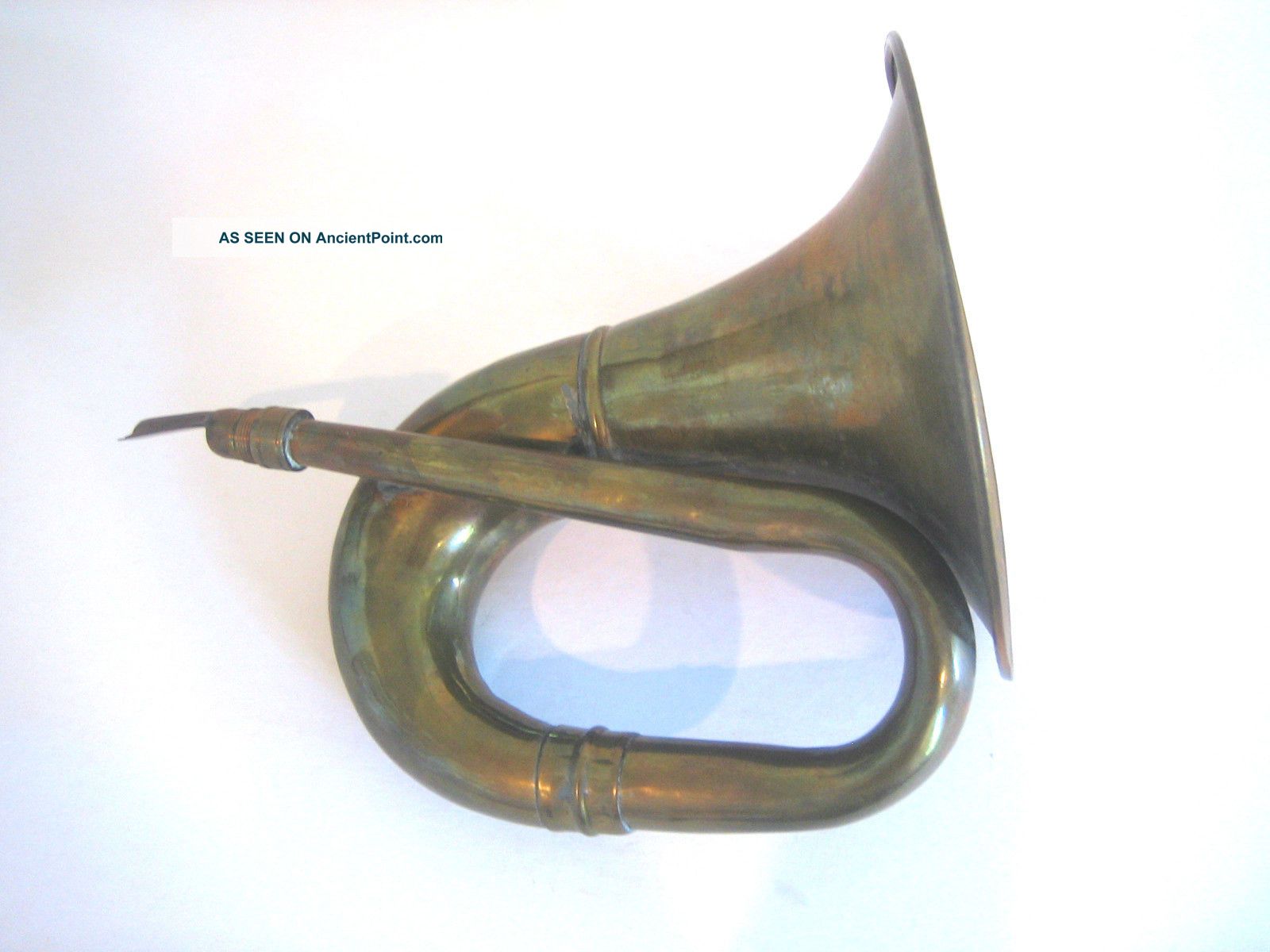 Antique Brass Bugle Horn Brass photo