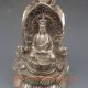 Tibet Silver Bronze Buddhism Statue - Three Face Buddha W Ming Xuande Mark Buddha photo 2