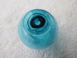(1185) 2.  0 Diameter Old Japanese Curio Glass Float Ball Net Buoy photo