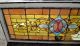 Large 20 Jeweled Antique Arts & Crafts Stained Glass Transom Window Estate 499 1900-1940 photo 1