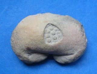 18th Circa.  - - Southeast Asia - - Ancient Clay - Based - - Bullet Money 6 Marks - - Rare photo