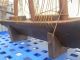 True 19c Folk Art Wood Copper Three Masted Barque Bark Sailing Ship Whaling Model Ships photo 4