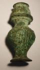 Museum Piece Ancient Roman Or Byzantine Bronze Miniature Vase Or Perfume Bottle Roman photo 5