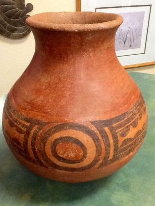 Pre Columbian Terracotta Panama Pottery Jar Vessel Artifact Urn Antiquity Coa photo