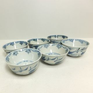 H035: Chinese Old Blue - And - White Porcelain Plate Tea Cup Of Qing Dynasty Age.  2 photo