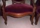 Vintage Loveseat W/serpentine Back With Matching His & Her ' S Side Chairs Unknown photo 4