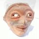Ecuador Pre Columbian Mask Jamacoaque Polychrome Authentic 4 X 4 1/4 
