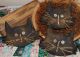 Primitive Black Cat Heads Bowl Fillers Halloween Tucks Fall Ornies Set Of 3 Primitives photo 1