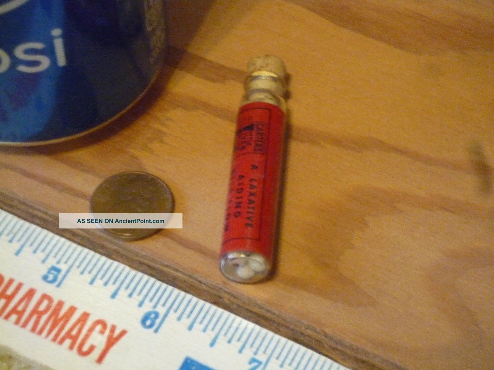 Vge Ant.  Victorian Patent Medicine Drug Co Advertising Corked & Full Glass Vial Other photo