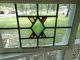 A305 Older Multi - Color Blue Swirl Diamond Leaded Stained Glass Window 1900-1940 photo 1