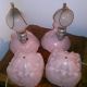Vintage Gone With The Wind Style Southern Belle Lamps Pink Originalperfect Glass Lamps photo 3