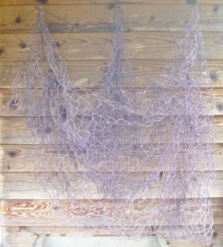 8x12 Authentic Fishing Net Vintage Commercial Knotted Net Nautical Decor photo
