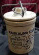Vntg 1930 ' S Kaukauna Klub Cheese Stoneware Crock Canister Jar W Lid Advertising Primitives photo 2