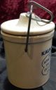 Vntg 1930 ' S Kaukauna Klub Cheese Stoneware Crock Canister Jar W Lid Advertising Primitives photo 8