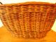 Antique Pa 19th C Darning Sewing Basket Natural Dye Accents - Darner & Beeswax Primitives photo 6