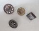 4 Antique Vintage Mixed Small Buttons Found In Matchbox. Buttons photo 1
